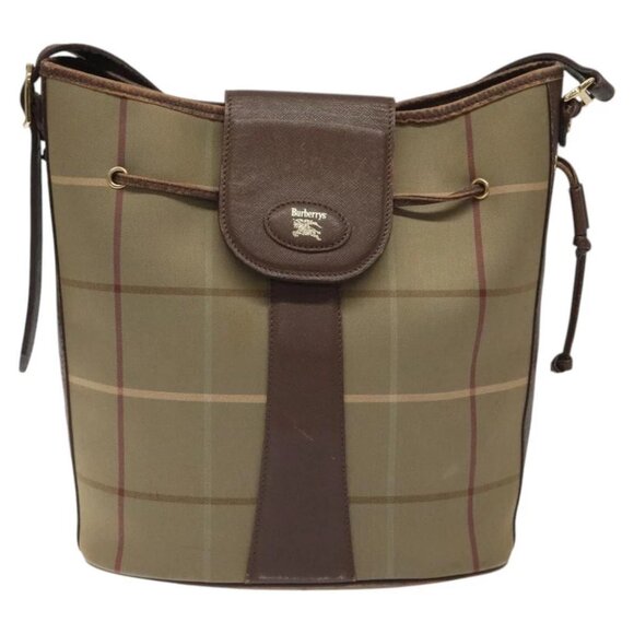 Burberrys Nova Check Shoulder Bag Canvas Brown - Picture 1 of 16